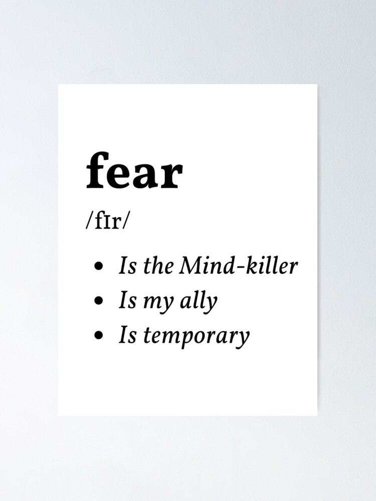 fear-definition-poster-by-freihalt-redbubble