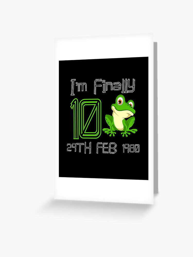 Finally 10 Years Old Leap Year 40th 40 Year Old Birthday T-Shirt