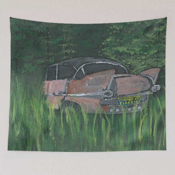 Item preview, Vintage Classic CT Abandoned Car designed and sold by Linda Aschnewitz.