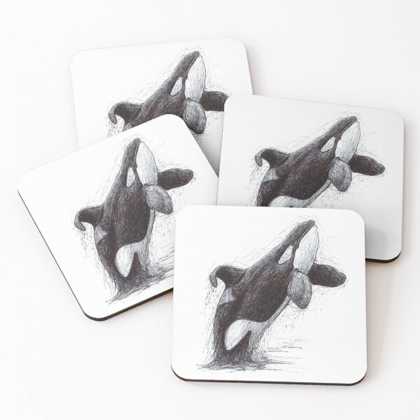 Item preview, Ulises the Killer Whale Scribble designed and sold by ArtyOrca.