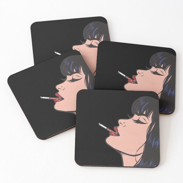Item preview, Pop art of girl smoking a cigarette designed and sold by MindChirp.