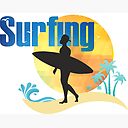 Shirt Surfing Surfboard Hawaii Poster By Janiel25the Redbubble