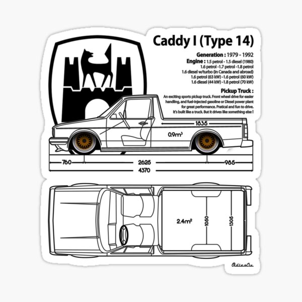 one CADDY Sticker