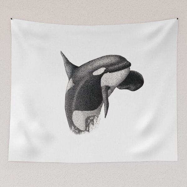 Item preview, Killer Whale Pointillism designed and sold by ArtyOrca.