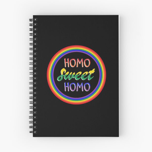 Item preview, Funny "Homo Sweet Homo" Pun in Rainbow Circle Gay Pride designed and sold by Elvin Dantes.