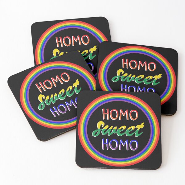 Item preview, Funny "Homo Sweet Homo" Pun in Rainbow Circle Gay Pride designed and sold by Elvin Dantes.