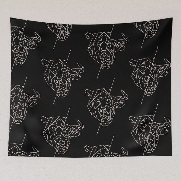 Item preview, geometric bear bull  designed and sold by pirminio.
