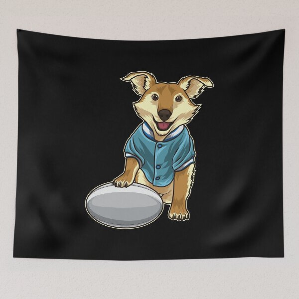 Item preview, Dog guards Rugby Ball designed and sold by anziehend.