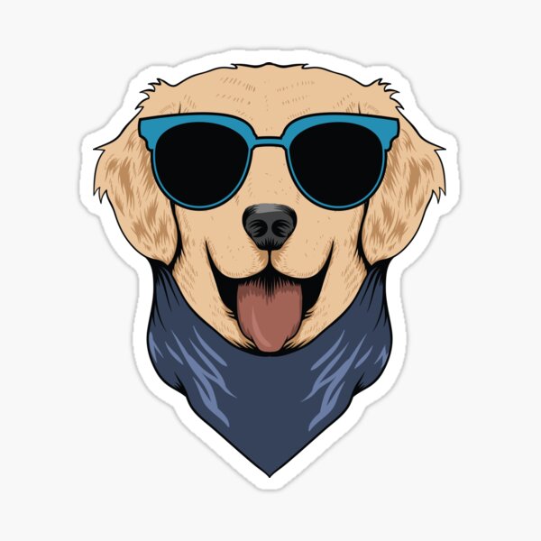 "dog With glasses" Sticker for Sale by hebby Redbubble