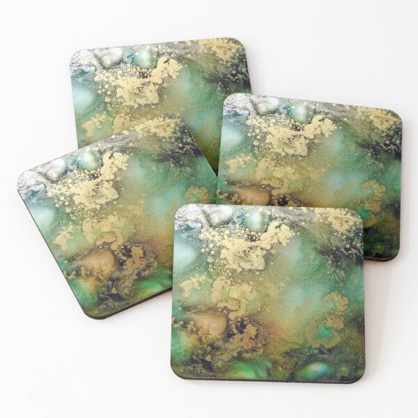Item preview, Green and Gold Abstract  designed and sold by hollyanderson.