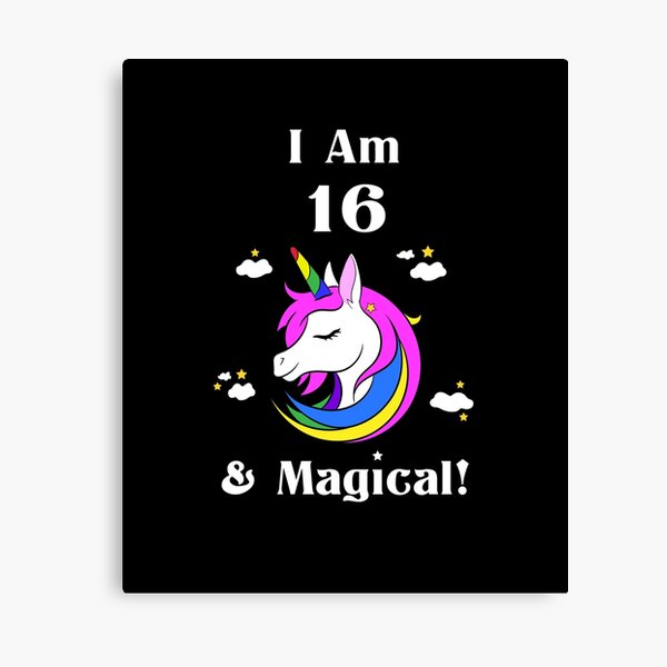 Impression Sur Toile J Ai 17 Ans Et La Licorne Mignonne Magique 17e Cadeaux D Anniversaire Pour Les Adolescents Drole De Dix Sept Ans Pour Les Garcons Et Les Filles Par Designood