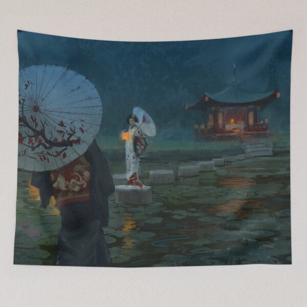 Item preview, Geisha crossing the Dragon Elder's path designed and sold by Daniel Rodgers.