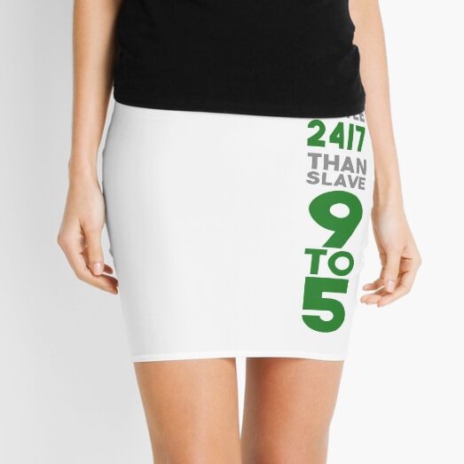 Hustle 24/7 - Green Mini Skirt