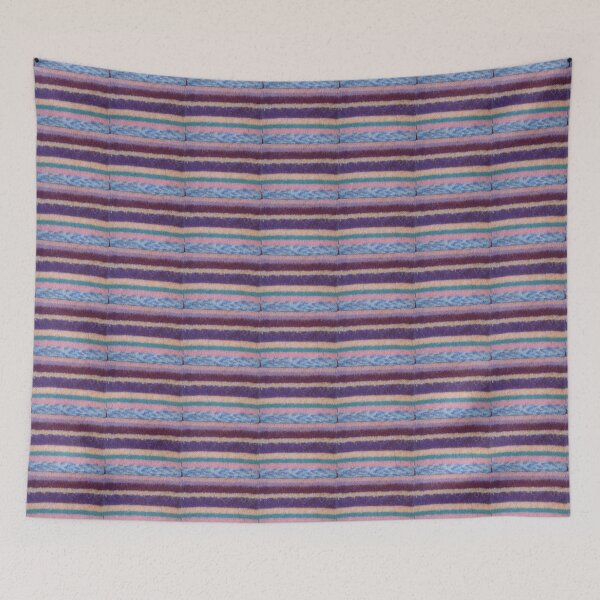 Item preview, fun vintage colorful stripes hand knitted designed and sold by pollywolly.