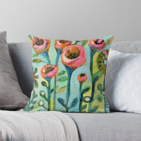 Tulips in the Garden Throw Pillow