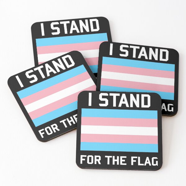 Item preview, I Stand For The Trans Pride Flag - LGBTQ, Transgender, Queer, Trans Rights, Pride designed and sold by SpaceDogLaika.