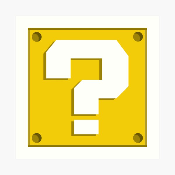 Lámina artística «Signo de interrogación Block Box Parodia» de