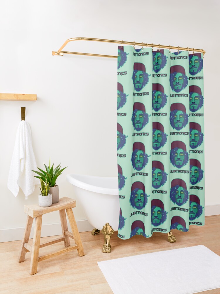 Alternate view of Subtronics head Shower Curtain