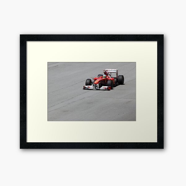 Ferarri and Fernando Alonso Framed Art Print