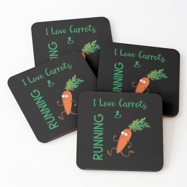 Item preview, I Love Carrots & Running Runner Vegan Veggie Funny Marathon Runners Gift designed and sold by FunnySunny T-Shirts.