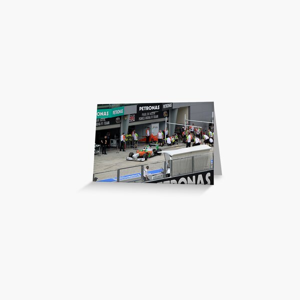 Paul DiResta of Force India F1 at Pits Greeting Card