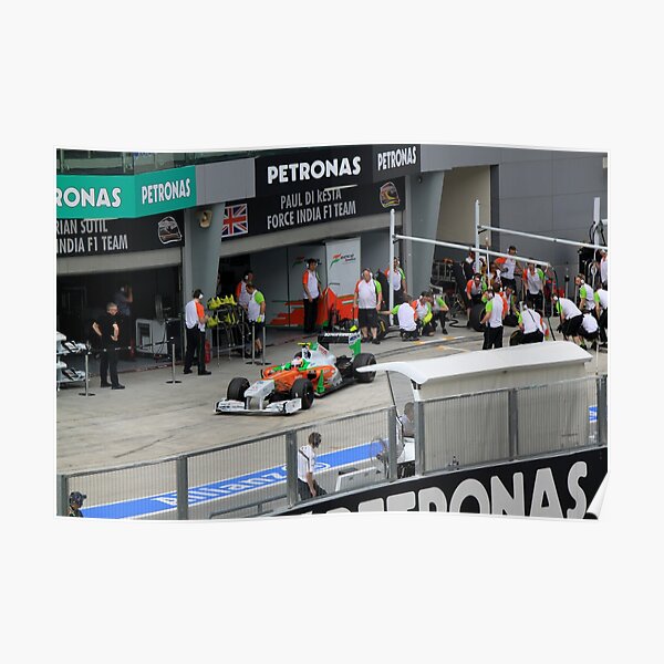 Paul DiResta of Force India F1 at Pits Poster