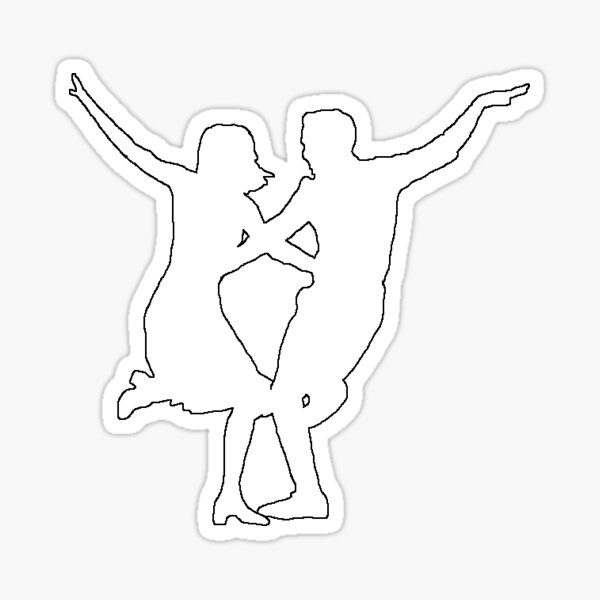 la-la-land-outline-sticker-for-sale-by-nina0927-redbubble