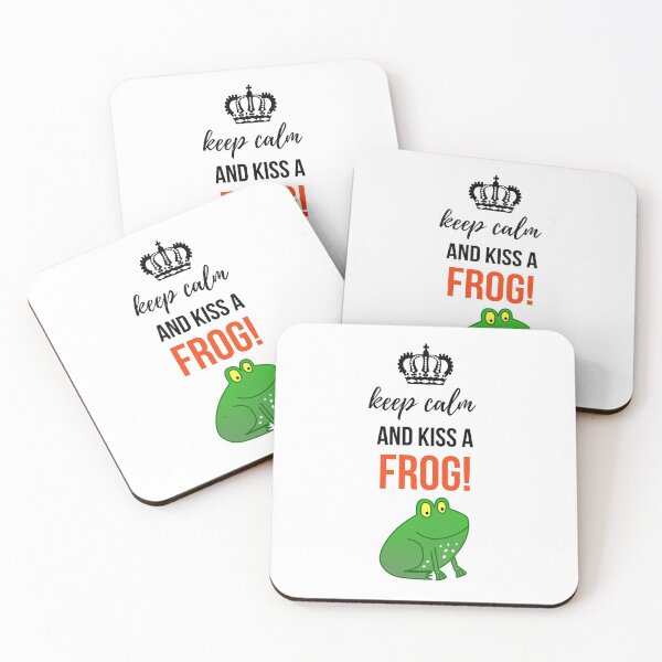 Item preview, Keep Calm And Kiss A Frog! designed and sold by PinkPandaPress.