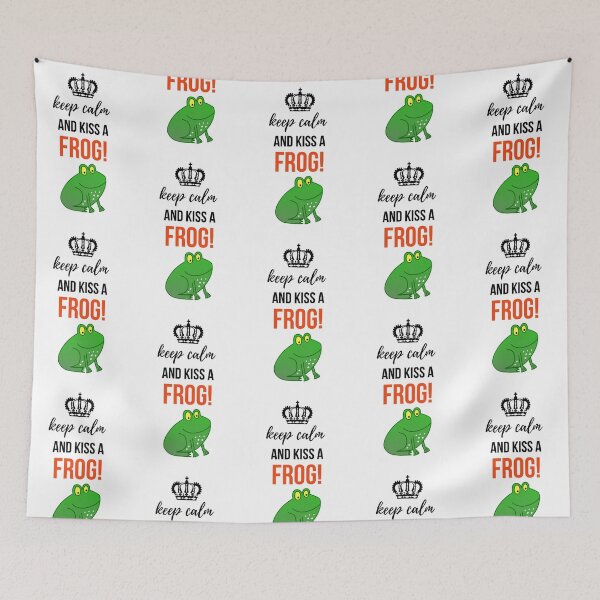 Item preview, Keep Calm And Kiss A Frog! designed and sold by PinkPandaPress.