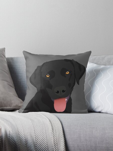 Black Lab Pillows Cushions for Sale Redbubble