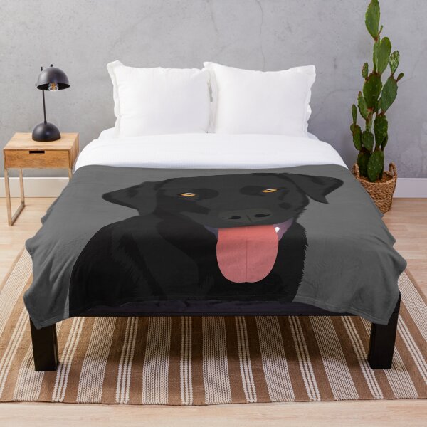 Bruno the Black Lab Throw Blanket