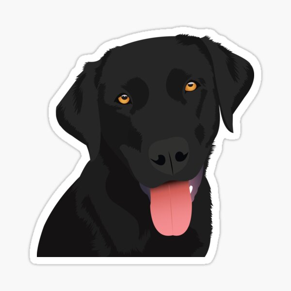 Bruno the Black Lab Sticker