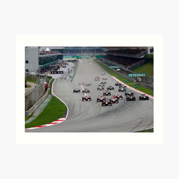 Opening Lap at the 2011 Malaysian Grand Prix Art Print