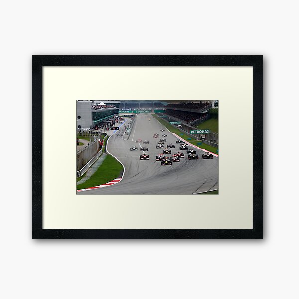 Opening Lap at the 2011 Malaysian Grand Prix Framed Art Print