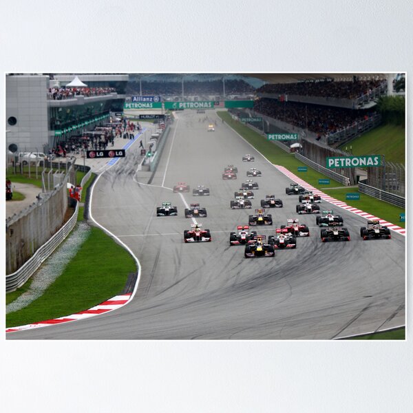 Opening Lap at the 2011 Malaysian Grand Prix Poster
