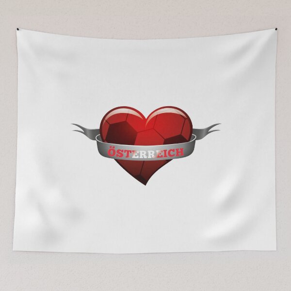 Item preview, Austria soccer heart designed and sold by MarlowLoom.