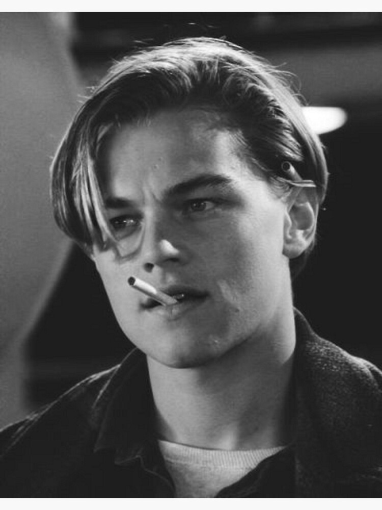 Leonardo DiCaprio Smoking Black & White Portrait Shot Poster 23.5 x 33 ...