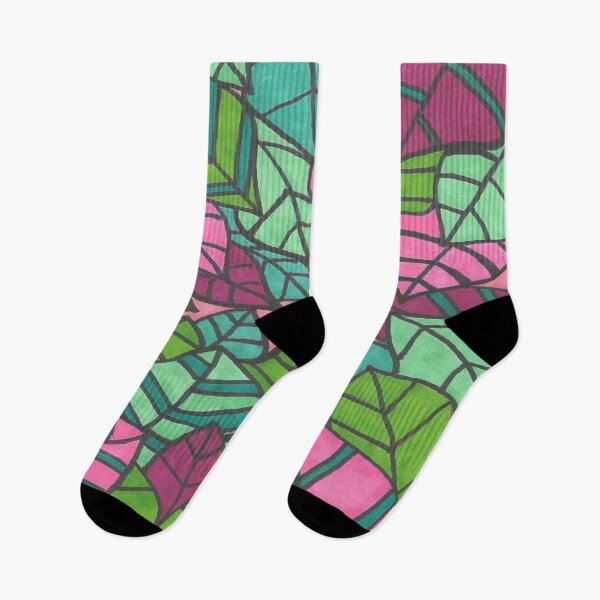 Artikelvorschau, Tropische Blätter in Rosa und Grün entworfen und verkauft von DanielleGensler.