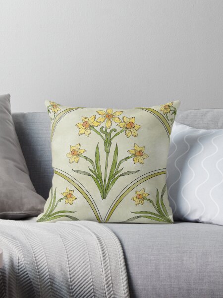 Item preview, Daffodils Art Nouveau  designed and sold by Katia  Galante Art.