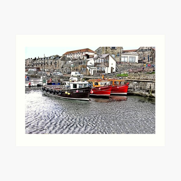 The Harbour at Seahouses,Northumberland Art Print