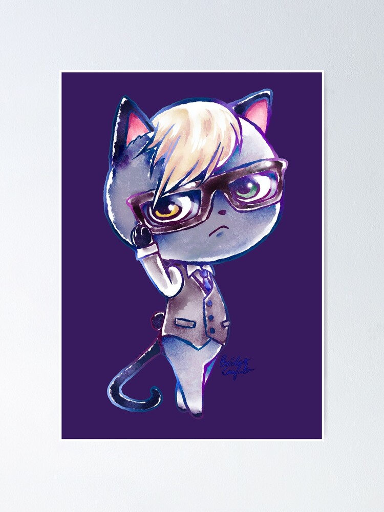 raymond  animal crossing neue horizonte  aquarell niedliche kawaii anime  fan art  poster