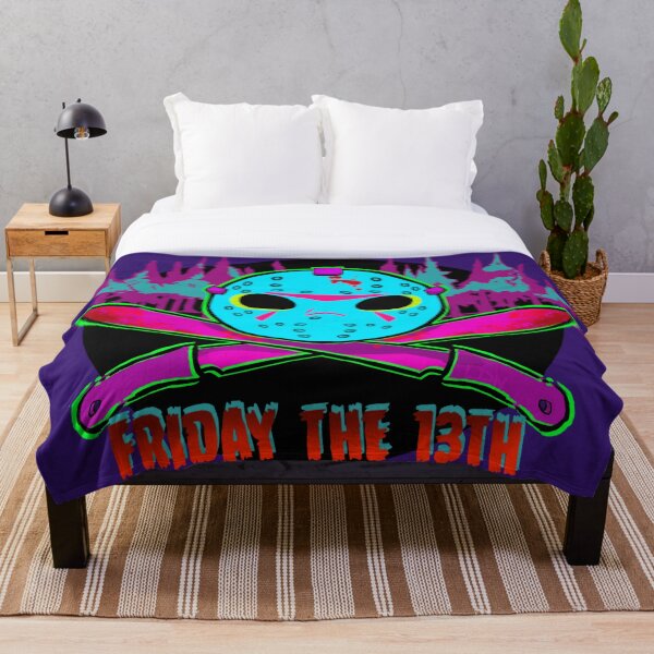 Retro Jason Voorhees Throw Blanket