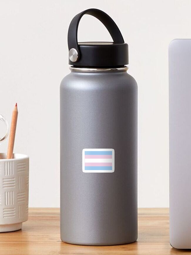 Thumbnail 1 of 3, Sticker, trans pride pastel flag designed and sold by amayoros.