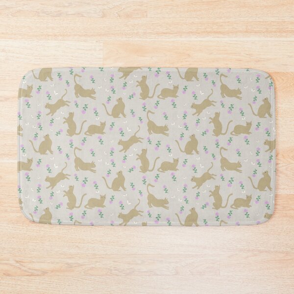 Item preview, Cats, flowers and butterflies beige  designed and sold by AtelierEmiLou.
