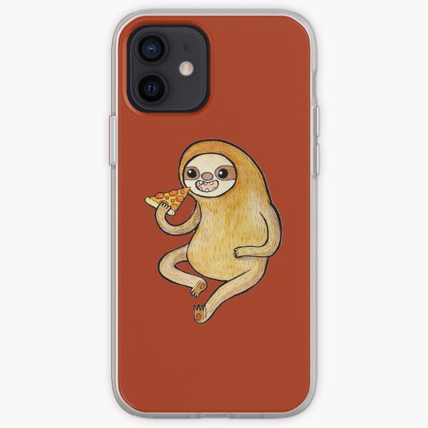 Faultier essen Pizza iPhone Flexible Hülle