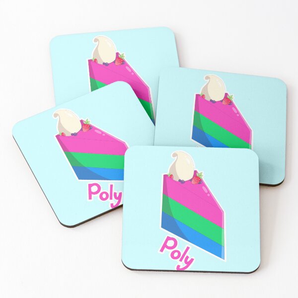 Item preview, Polysexual pride flag cake slice designed and sold by LuminousSky.