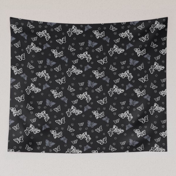 Item preview, Butterfly and cherry blossom -black designed and sold by AtelierEmiLou.