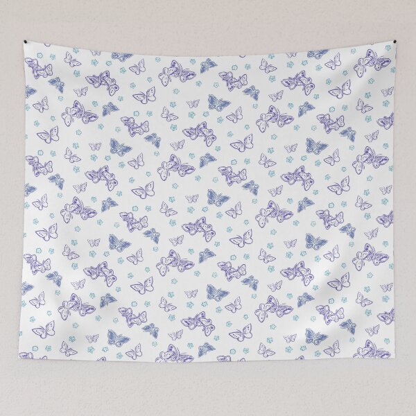 Item preview, Butterfly and cherry blossom -white designed and sold by AtelierEmiLou.