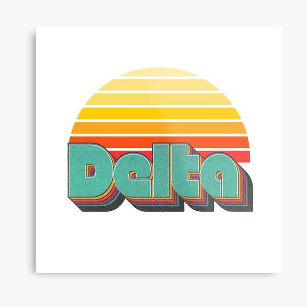 Retro Delta Metal Print
