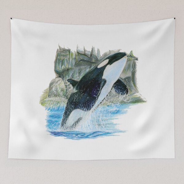 Item preview, Wanda the Killer Whale Drawing designed and sold by ArtyOrca.